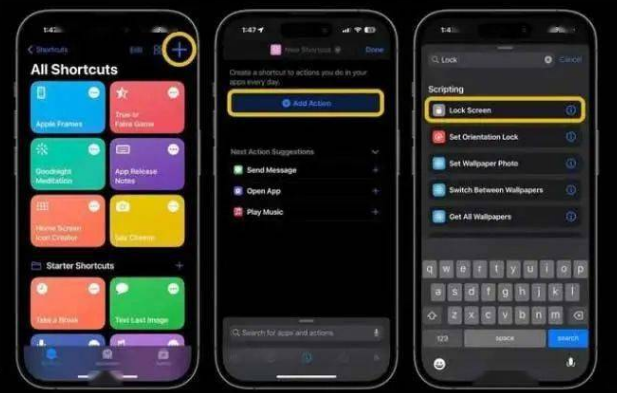 上杭苹果14锁屏维修店分享iPhone14升级iOS16.4后如何创建锁屏快捷方式 
