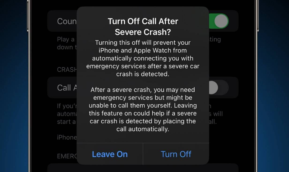 上杭苹果14维修分享 iPhone 14 和 Apple Watch 上关闭崩溃检测 