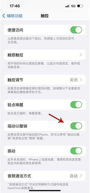 上杭苹果手机维修分享iPhone手机如何设置摇一摇删除文字 